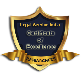 Certificate of Excellence awarded by Legal Service India